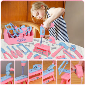 Magic4U kids tool set screwdrivers and hammer for imaginative repairs.