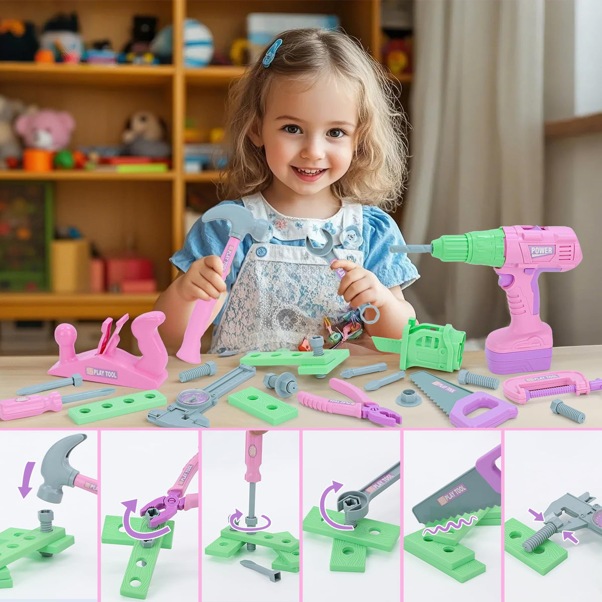Magic4U screwdrivers encourage fine motor skills in pretend builds.