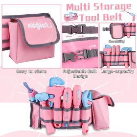 Magic4U kids tool set toolbox keeps accessories organized for easy cleanup.