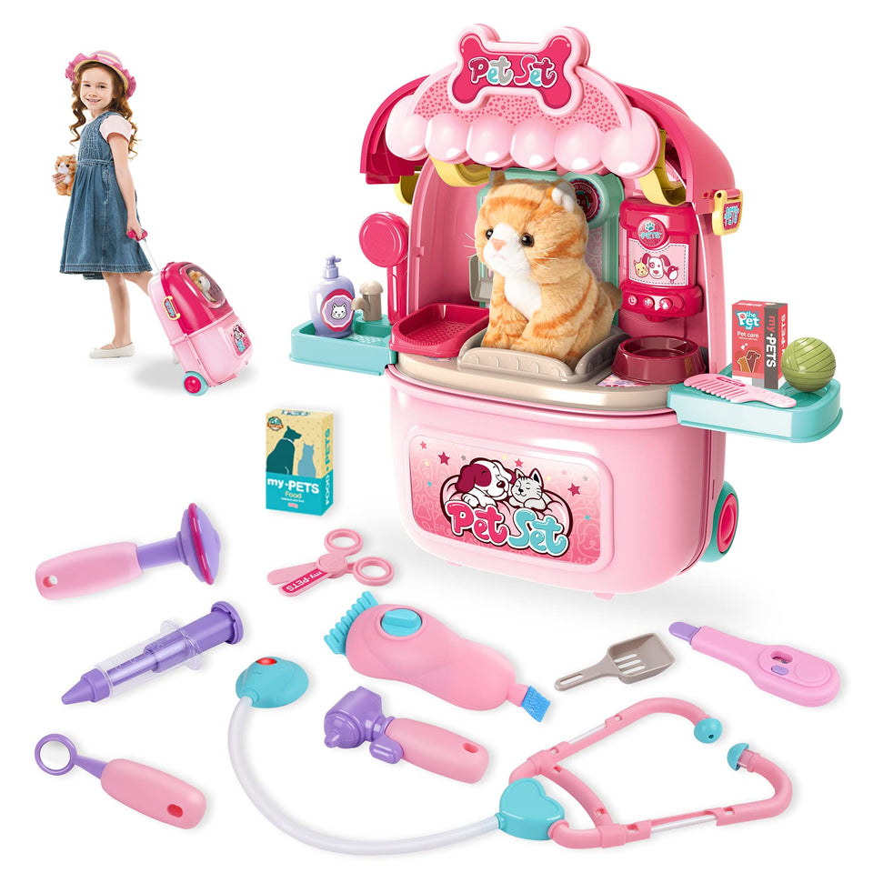 Magic4U pet care suitcase contents inspire imaginative vet playtime