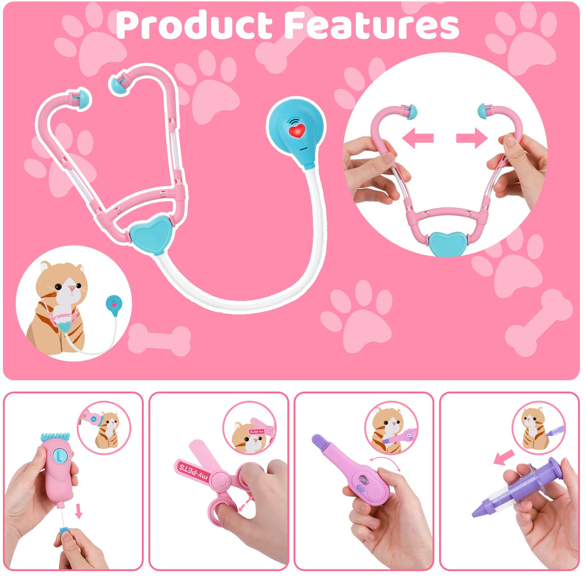 Magic4U pet food bowl and shampoo enable caregiving routines
