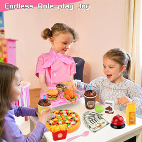 Magic4U play money and utensils set supports pretend transactions
