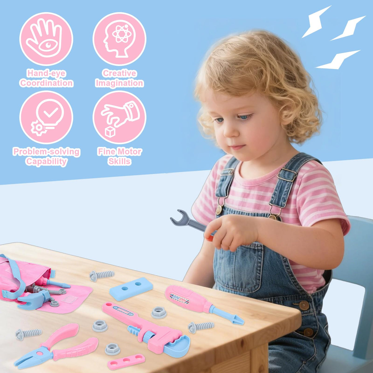 Magic4U pliers toy helps tiny hands grip and manipulate small parts.