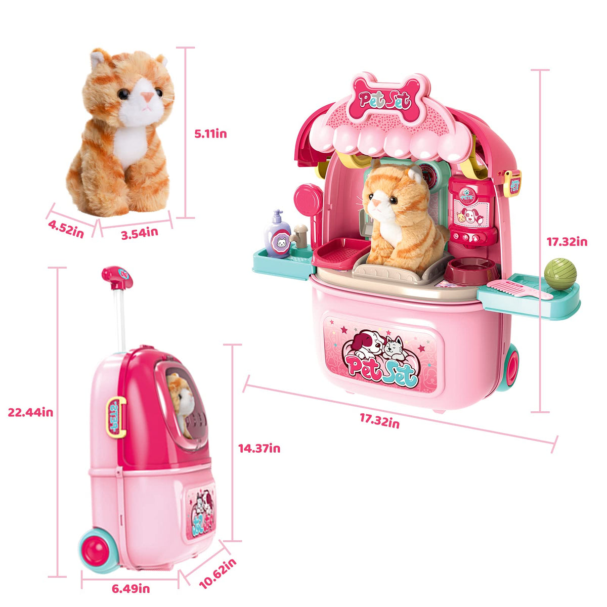 Magic4U vet set with smooth edges designed for safe kids' play
