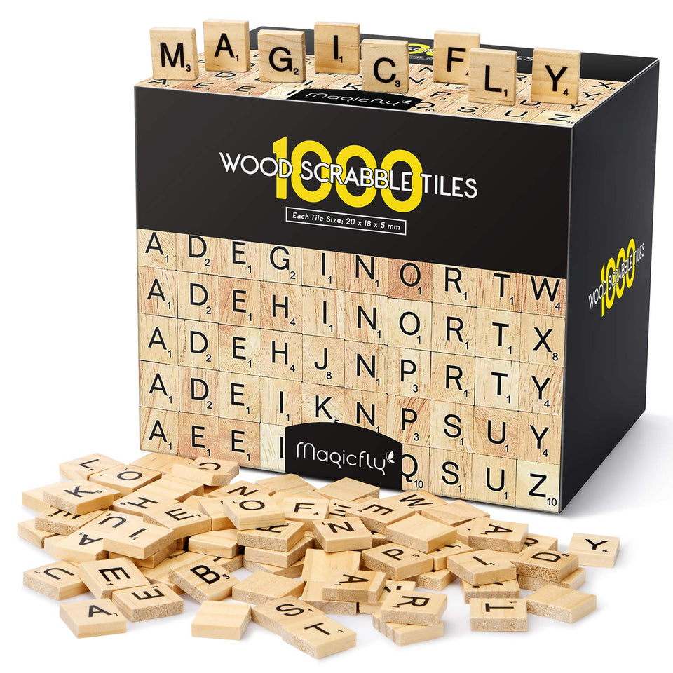 Magicfly Scrabble tiles wooden letters for spelling games and crafts