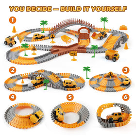 MagicKidz bulldozer with movable arm on colorful tracks.