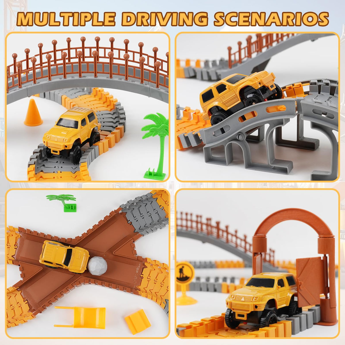 MagicKidz dump truck navigating bright construction tracks improves focus.