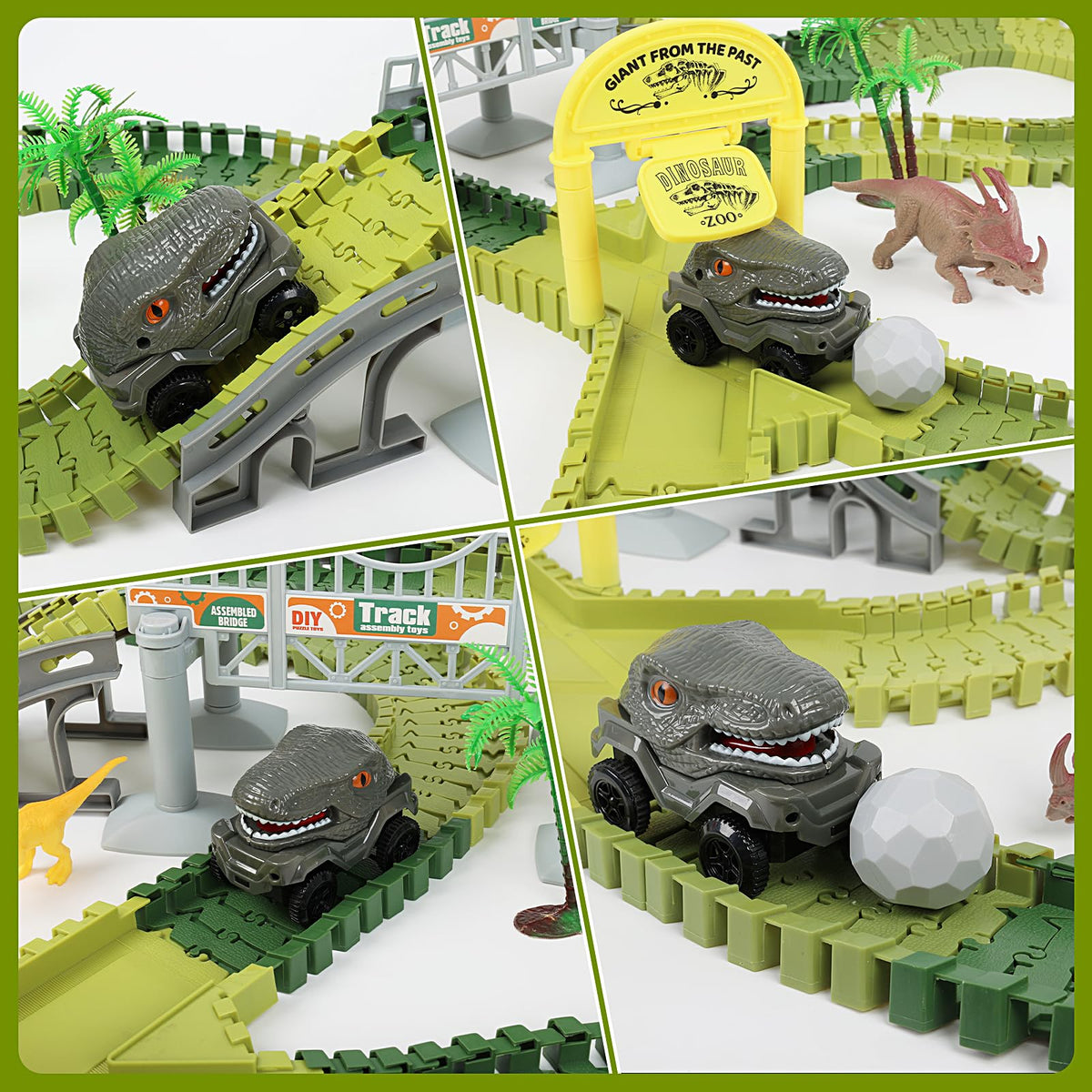 MagicKidz dino world race scene invites creative layout design.