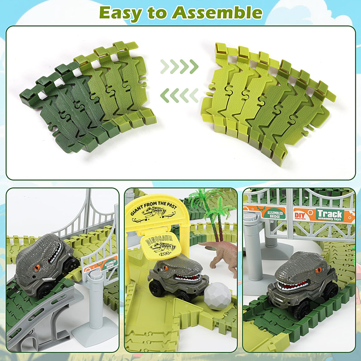 MagicKidz dinosaur trees and obstacles add playful scenery for adventures.