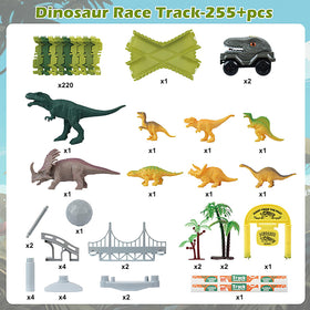 MagicKidz flexible track pieces snap together for quick setup and play.