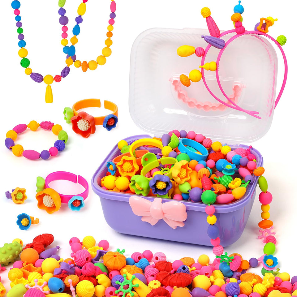 MagicKidz Jewelry Making Kit contents laid out for creative play and design.