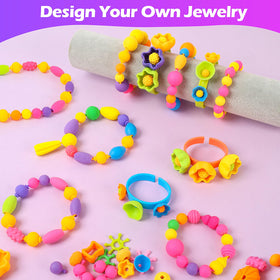 MagicKidz snap beads close-up showing easy, kid-friendly pieces for creativity.