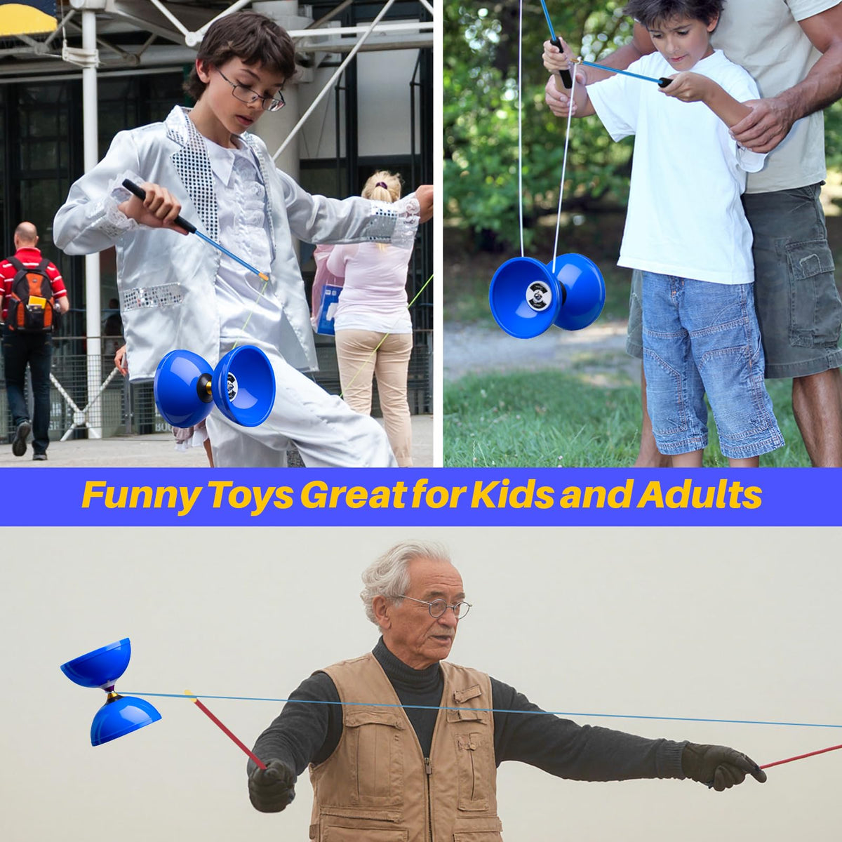 MAGICYOYO soft foam handles provide comfortable grip during tricks
