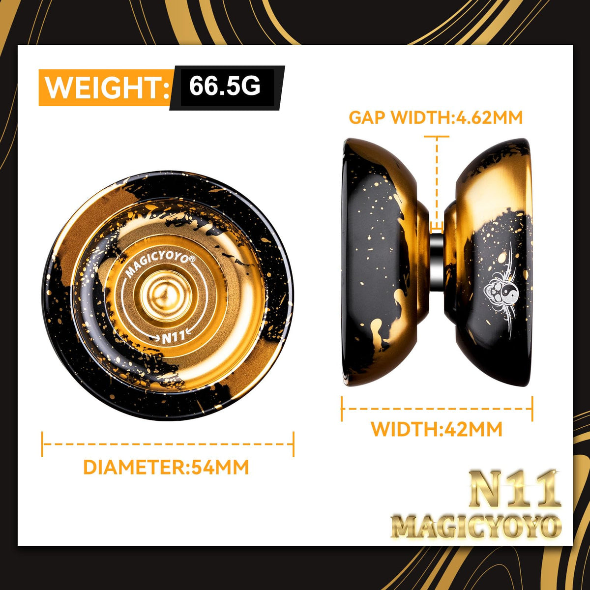 MAGICYOYO N11 detachable weight rings highlight longer spin times
