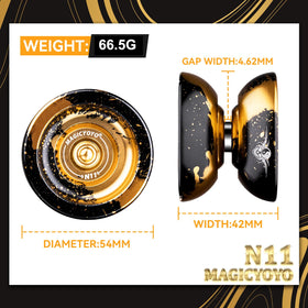 MAGICYOYO N11 detachable weight rings highlight longer spin times