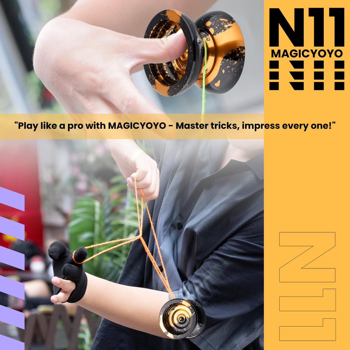 MAGICYOYO N11 twelve-string kit supports trick practice and progression