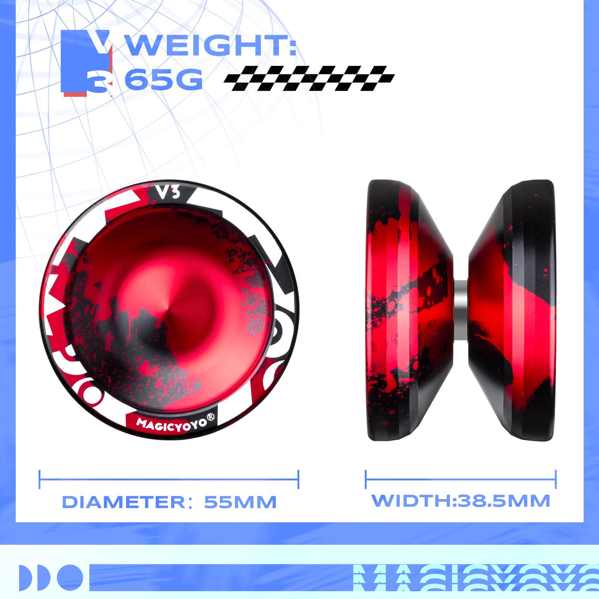 MAGICYOYO V3 bearing removal tool included for customization.