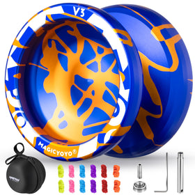 MAGICYOYO V3 blue-glod-splash image highlights beginner-friendly yoyo for kids
