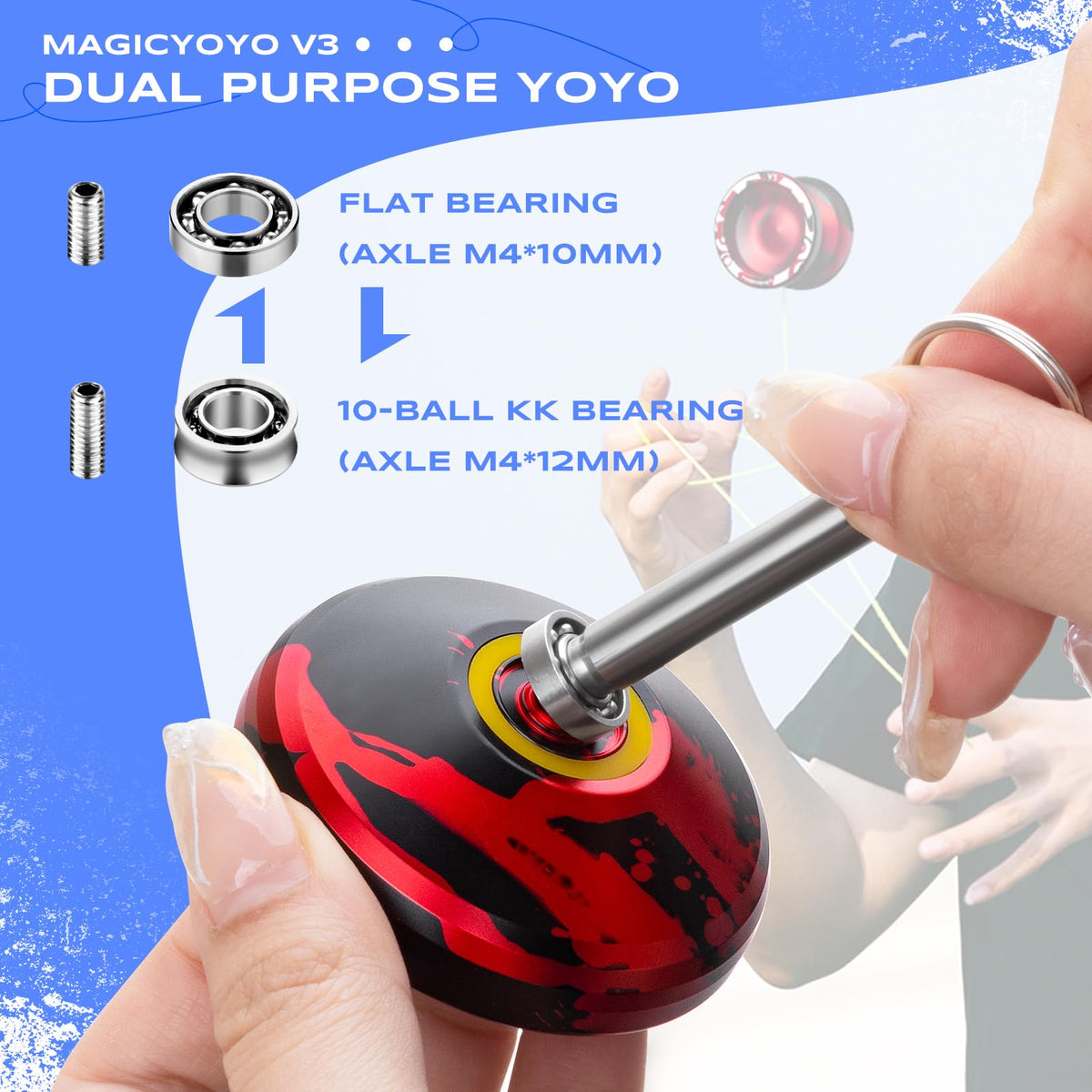 MAGICYOYO V3 packaging opened, complete beginner kit and storage bag inside.