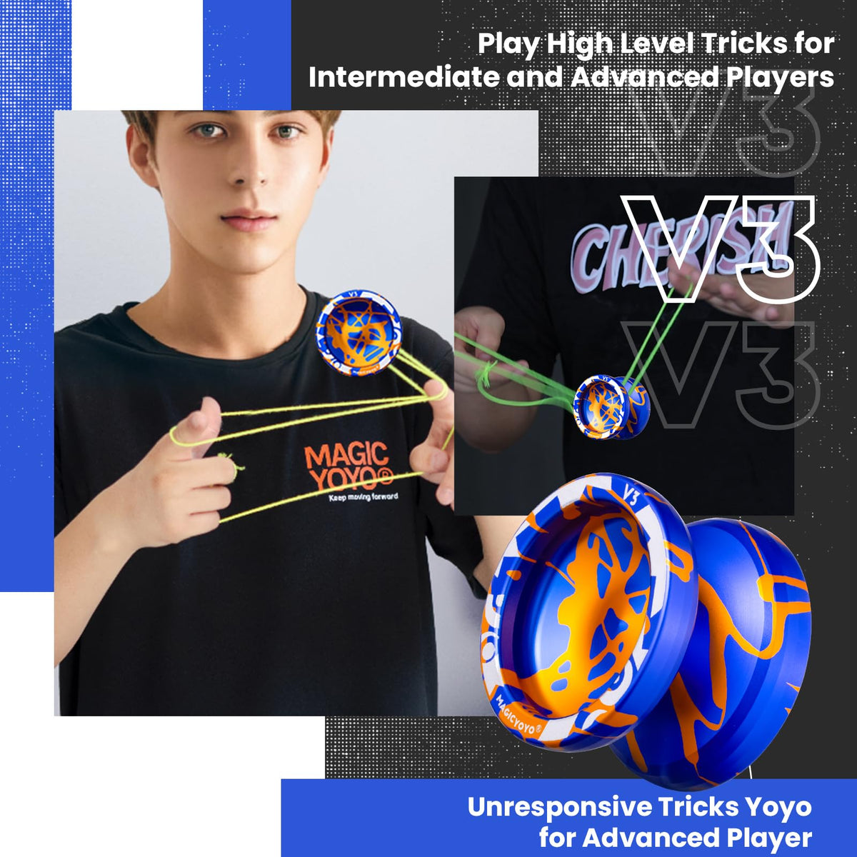 MAGICYOYO V3 twelve-strings-pack image communicates included strings for steady practice