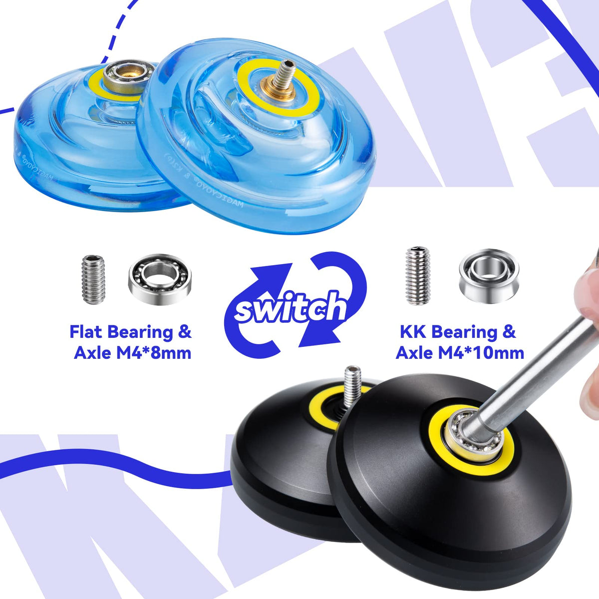 MAGICYOYO 12 strings for easy replacements during play.