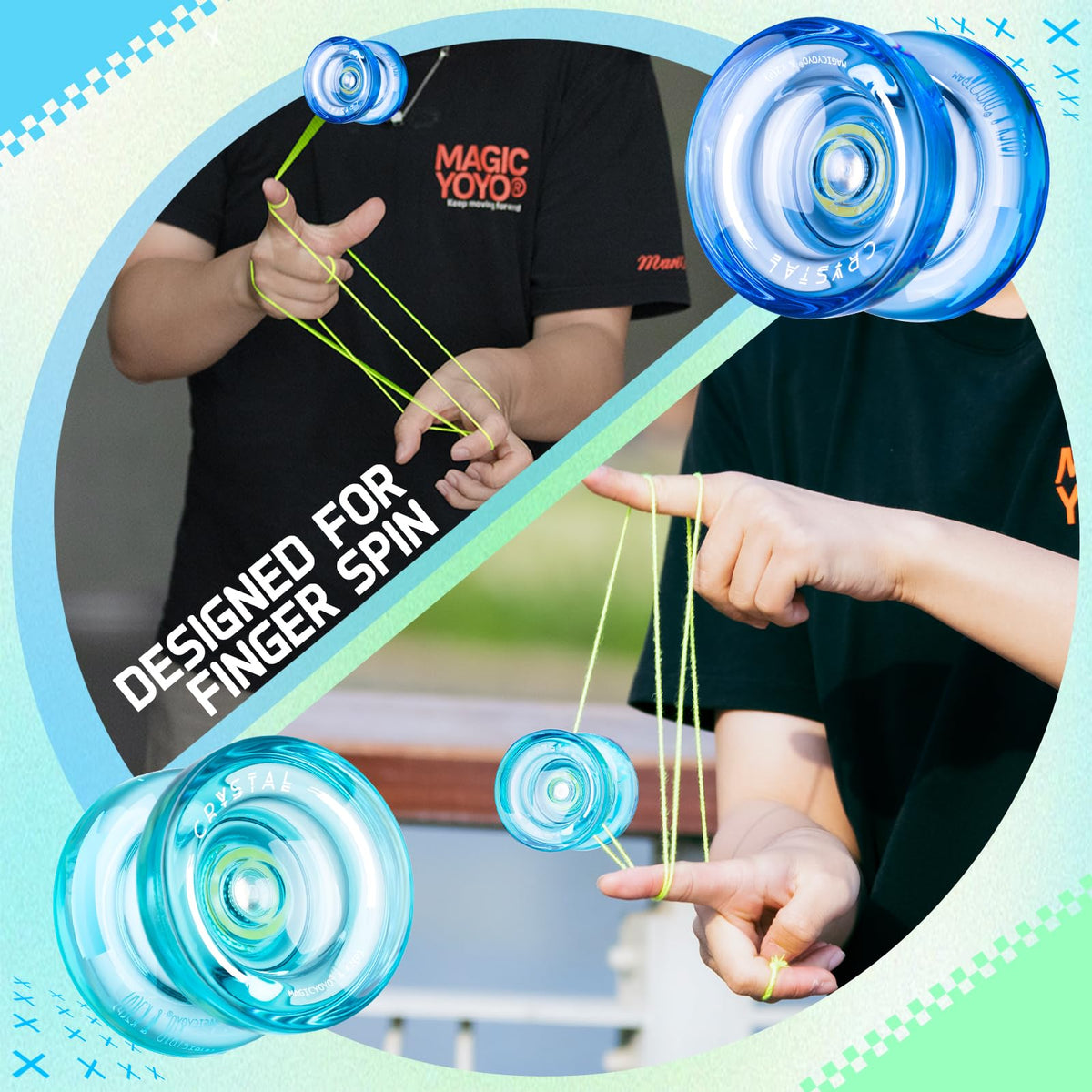 MAGICYOYO K2 Crystal Blue Pack: versatile beginner set for 1A tricks