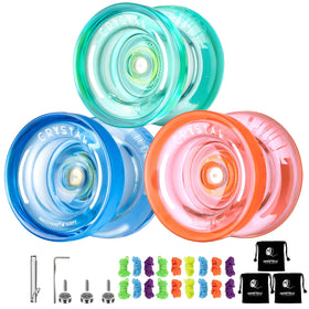 MAGICYOYO K2 Crystal Green Pack: beginner-friendly yoyo set for kids to start practicing basic tricks