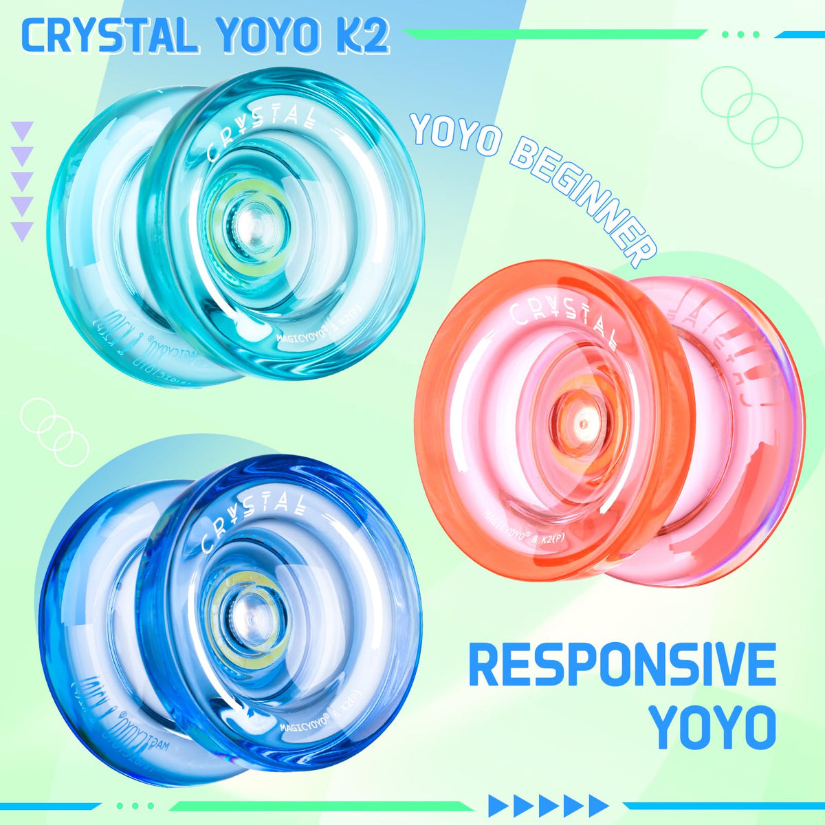 MAGICYOYO K2 Crystal KK Bearing: enables unresponsive play for advanced tricks