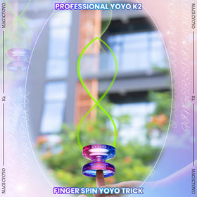 MagicYoYo K2 crystal yoyo in purple-pink gradient for eye-catching practice sessions