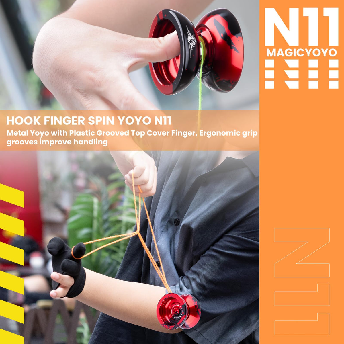 MAGICYOYO N11 bundle includes bag, glove, and 12 strings.