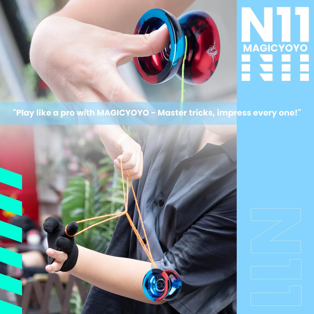 MagicYoYo N11 detachable weight rings adjust spin time and balance