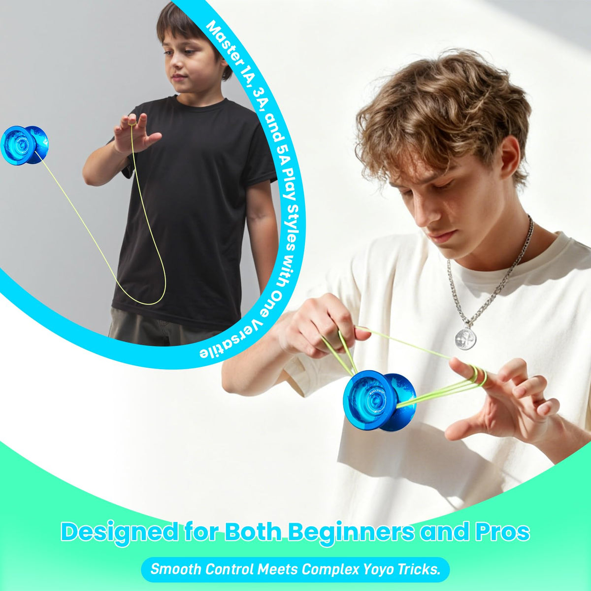 MAGICYOYO N11 Pro blue splash color detail highlighting vibrant aesthetic.