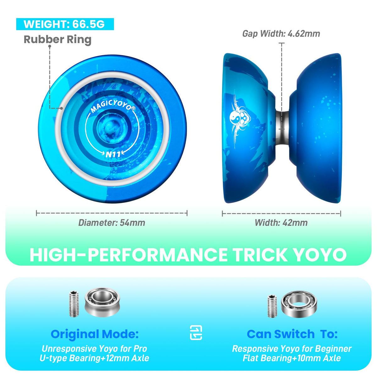 MAGICYOYO N11 Pro durable alloy construction promises sturdy, long-lasting play.