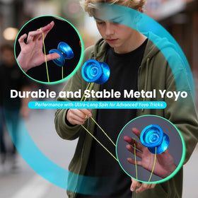 MAGICYOYO N11 Pro rubber weight rings inset to tune spin and speed.