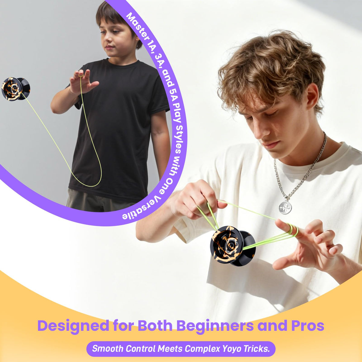 MAGICYOYO N11 includes two rubber weight rings for speed and stability.