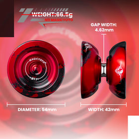 MAGICYOYO N11 includes two rubber weight rings for speed tuning.