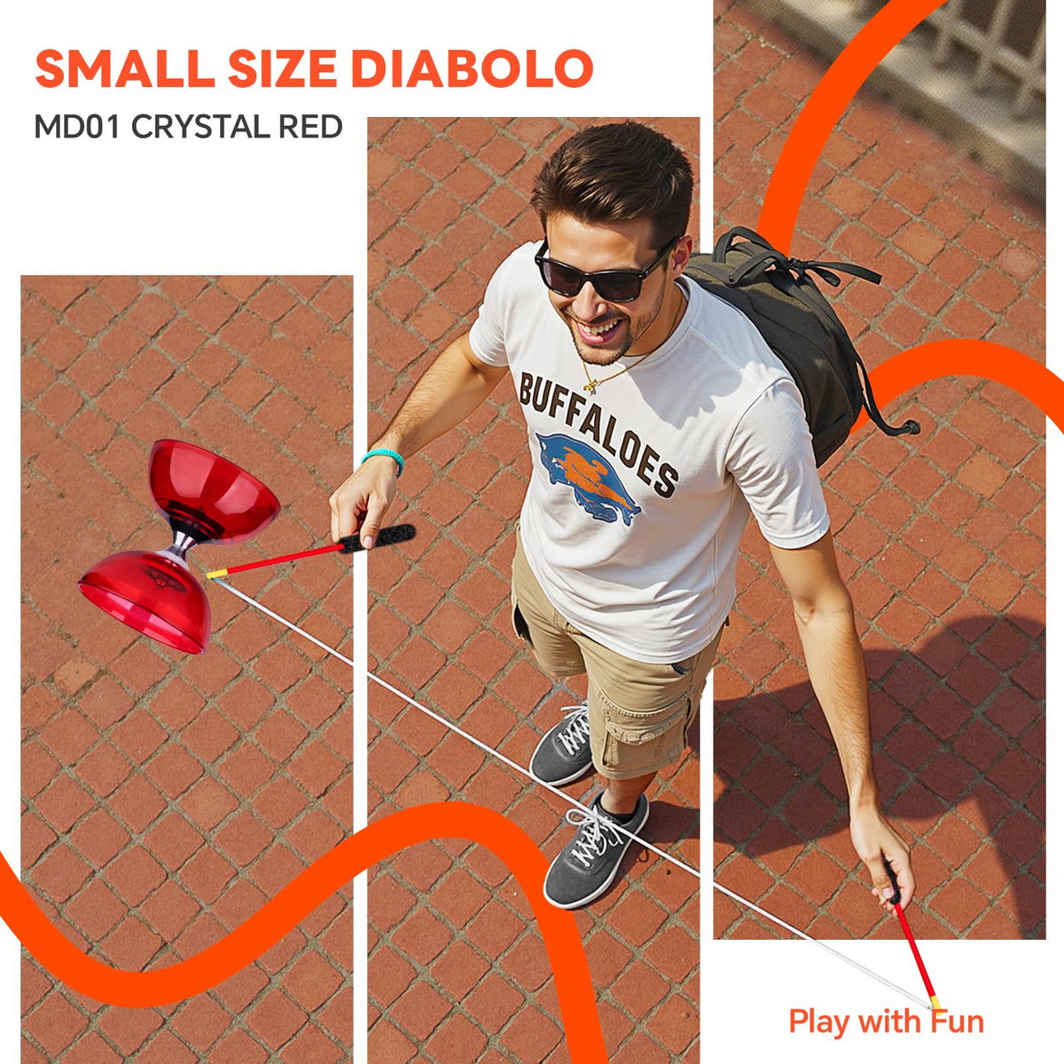 MAGICYOYO Pro carbon fiber hand sticks with soft grips for secure handling.