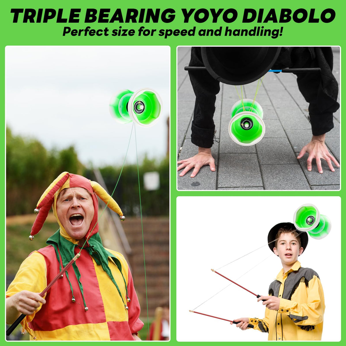 Two carbon sticks for secure grip and precise control during tricks