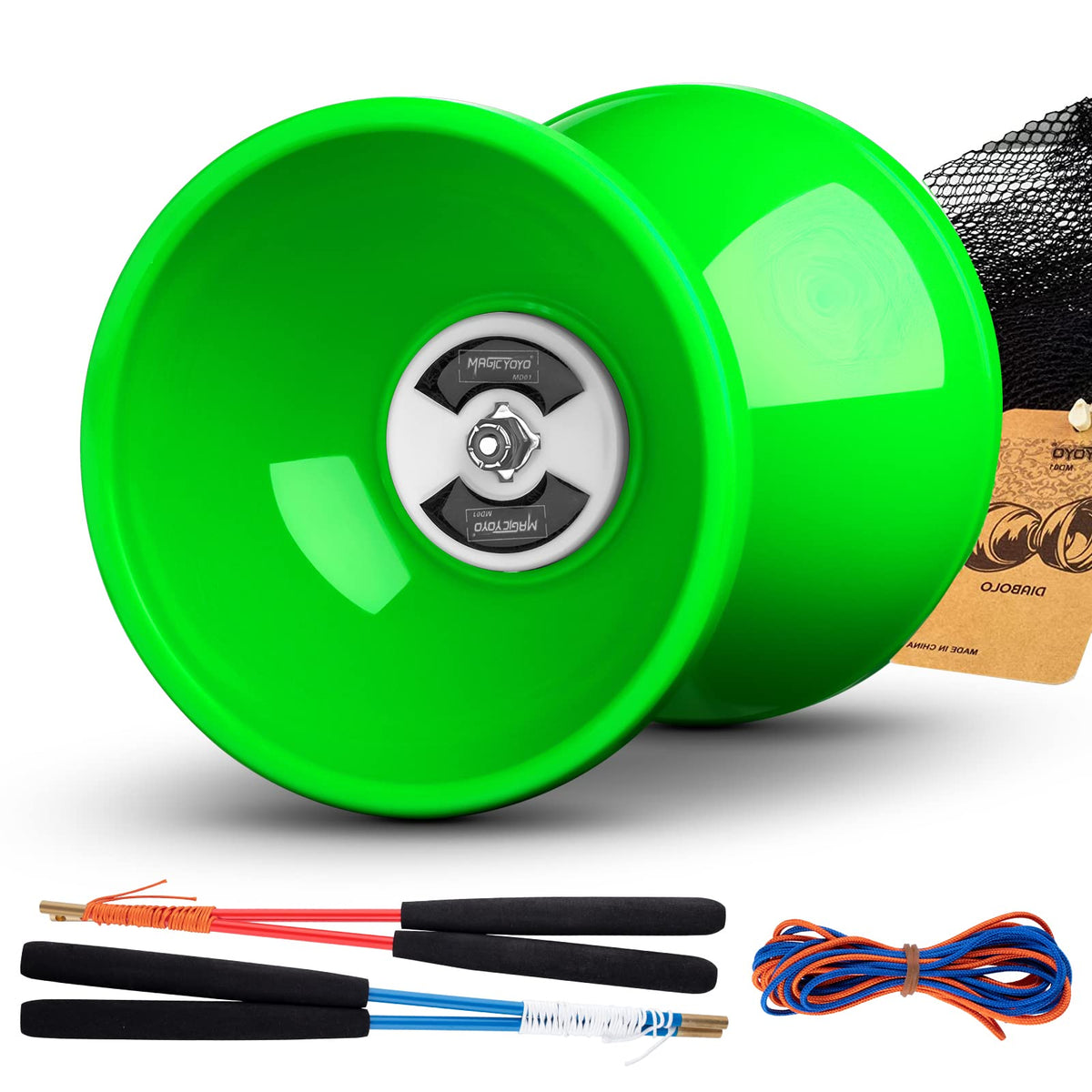 MAGICYOYO Pro green diabolo cups highlight durable structure for stable spins