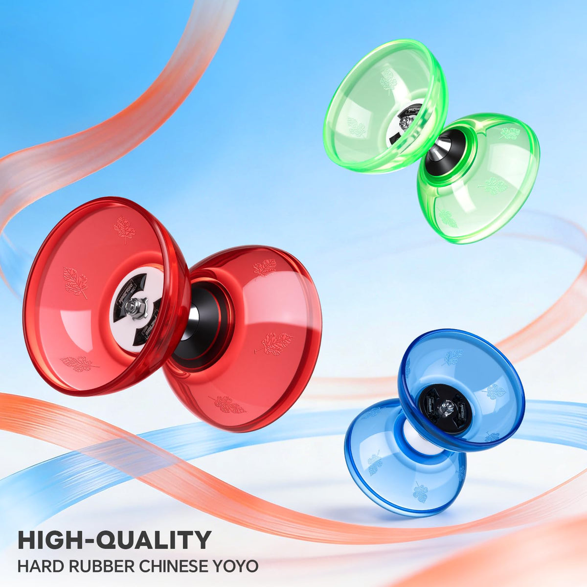 MAGICYOYO Pro red diabolo side view highlights precision control for beginners.