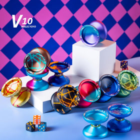 MAGICYOYO V10 concave hub finger-spin close-up enabling smooth spins
