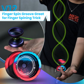 MAGICYOYO V12 interior edge design aids challenging hook finger spins.