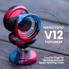 MAGICYOYO V12 finger-spin trick demonstrates fingertip control and hook spin potential.