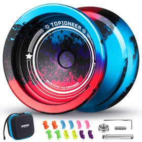 MAGICYOYO V12 front view showcases the sleek metal yoyo for precise spins.