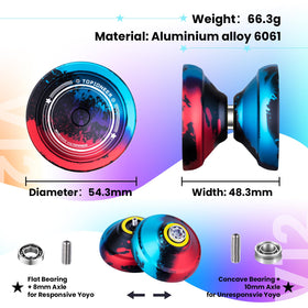 MAGICYOYO V12 metal body 6061 emphasizes durability for frequent practice.