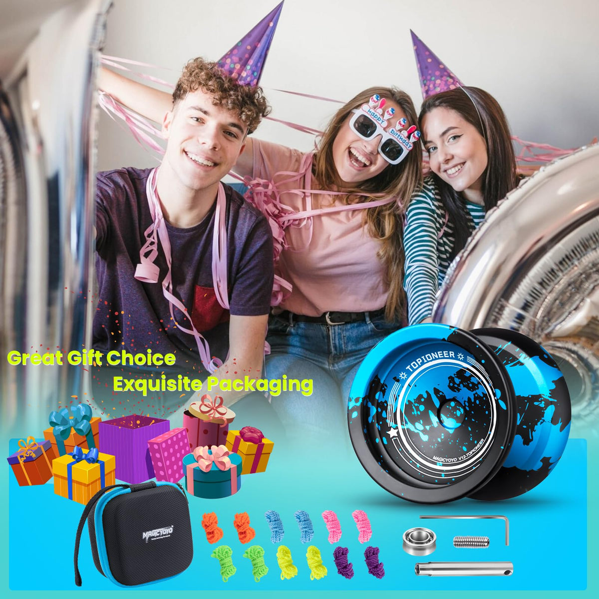 MAGICYOYO V12-strings-included set ensures ready practice from day one