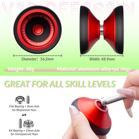 Wide body supports finger spins and trick practice.