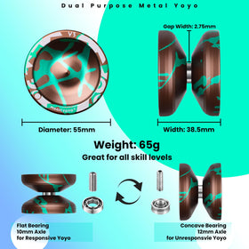 MAGICYOYO V3 8mm axle for responsive to unresponsive transitions.