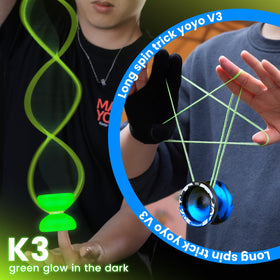 Close-up of MagicYOYO V3 showing precise balance and smooth finish.