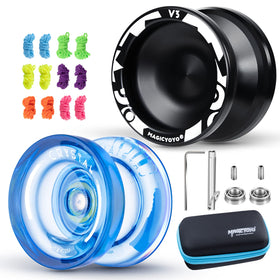 MAGICYOYO V3 black metal yoyo for smooth beginner-friendly returns.